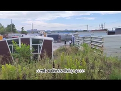 บ้านคอนเทนเนอร์พับสำเร็จรูปสำหรับสำนักงานชั่วคราวและที่พักในสถานที่ก่อสร้าง