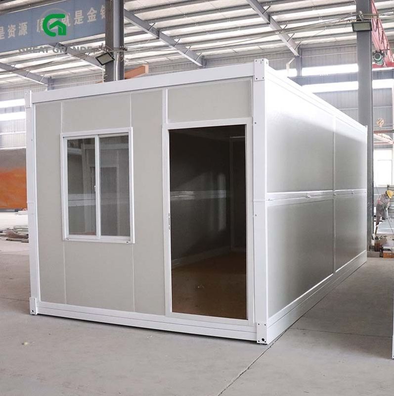 บ้านตู้คอนเทนเนอร์สำเร็จรูปแบบพับได้แบบพกพาแบบพกพาเหมาะสำหรับสถานที่ก่อสร้างหรือกองทัพ