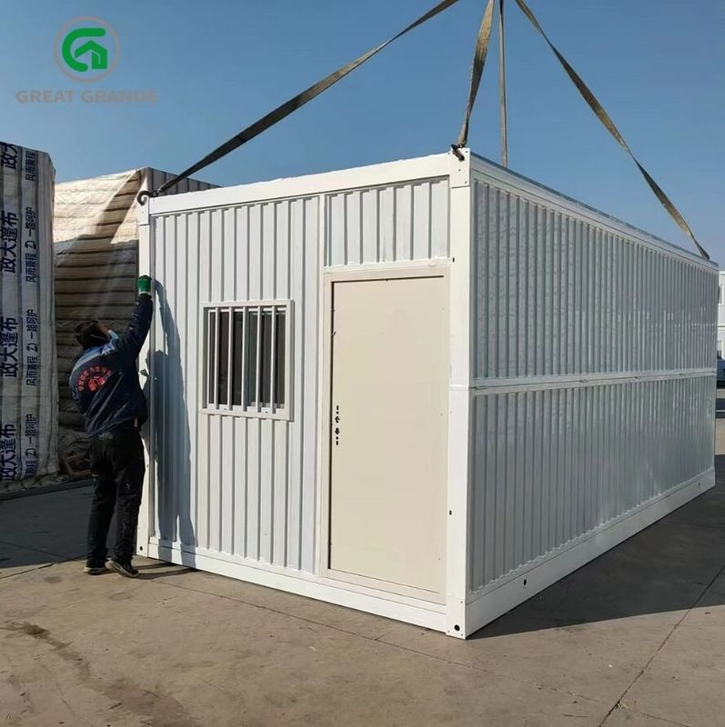 ผนังลวดลวด Prefab บ้านคอนเทนเนอร์พับ กันความร้อน หินหมี สถานที่นอน