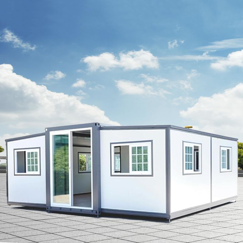 20FT บ้านมือถือ Prefab ผู้ผลิต บ้านมือสอง Prefab EPS แผ่นแซนวิชพื้นหนัง