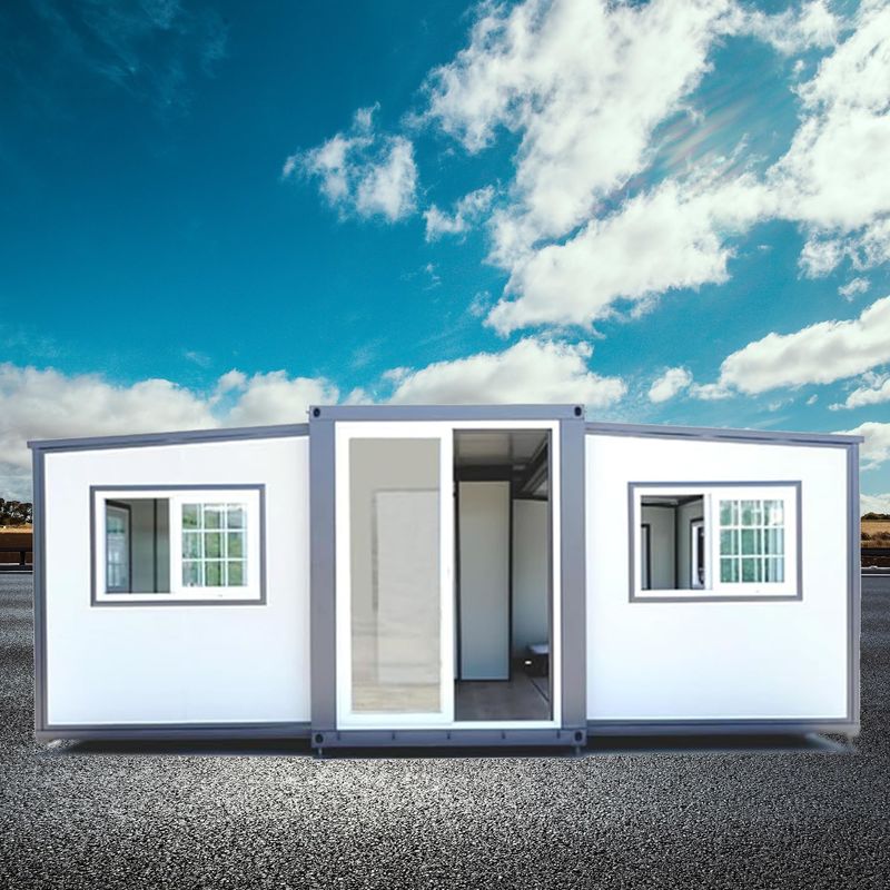 20FT บ้านมือถือ Prefab ผู้ผลิต บ้านมือสอง Prefab EPS แผ่นแซนวิชพื้นหนัง