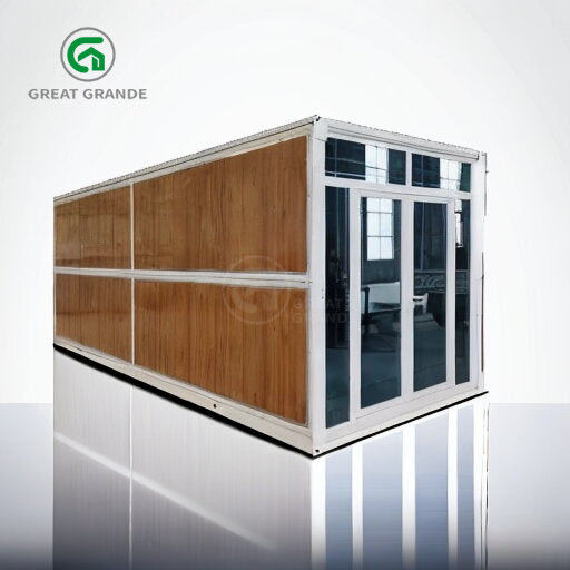 20ft Fold Out Container House ผู้ผลิต หลอดสแควร์ เหล็กเหล็กกระปุก การติดตั้งรวดเร็ว