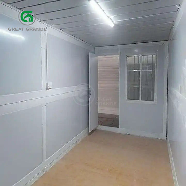 20ft Fold Out Container House ผู้ผลิต หลอดสแควร์ เหล็กเหล็กกระปุก การติดตั้งรวดเร็ว