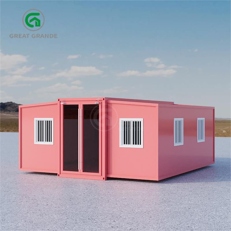 5600 มม * 6300 มม * 2250 มม พื้นที่ภายใน 2 ห้องนอน คอนเทนเนอร์ Prefab บ้านที่มีห้องน้ํา