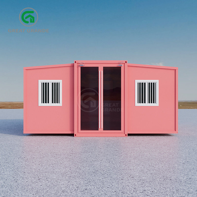 5600 มม * 6300 มม * 2250 มม พื้นที่ภายใน 2 ห้องนอน คอนเทนเนอร์ Prefab บ้านที่มีห้องน้ํา