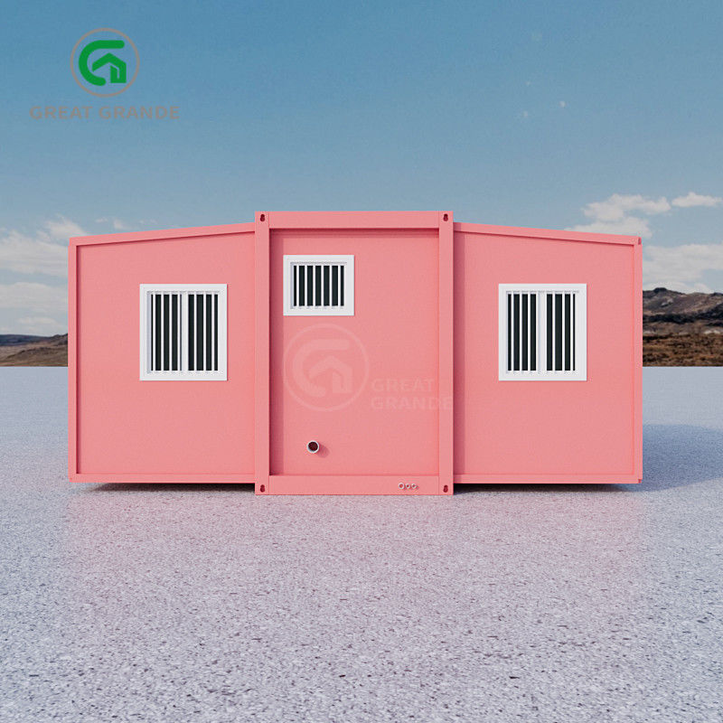 5600 มม * 6300 มม * 2250 มม พื้นที่ภายใน 2 ห้องนอน คอนเทนเนอร์ Prefab บ้านที่มีห้องน้ํา