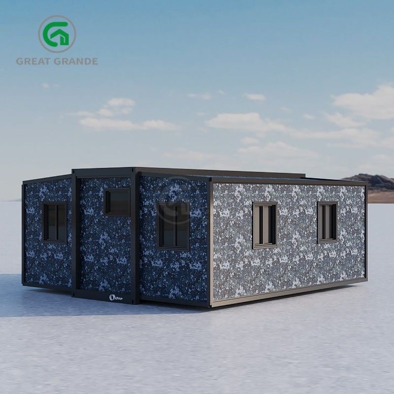 1.0 KN/M2 Load Customized Expandable Container Houses สูงพื้นการเข้าถึงด้วยกรอบเหล็กเหล็กกระปุก