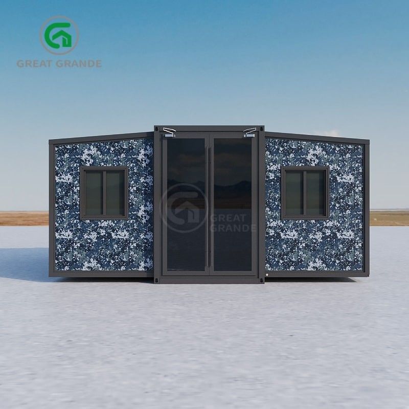 1.0 KN/M2 Load Customized Expandable Container Houses สูงพื้นการเข้าถึงด้วยกรอบเหล็กเหล็กกระปุก