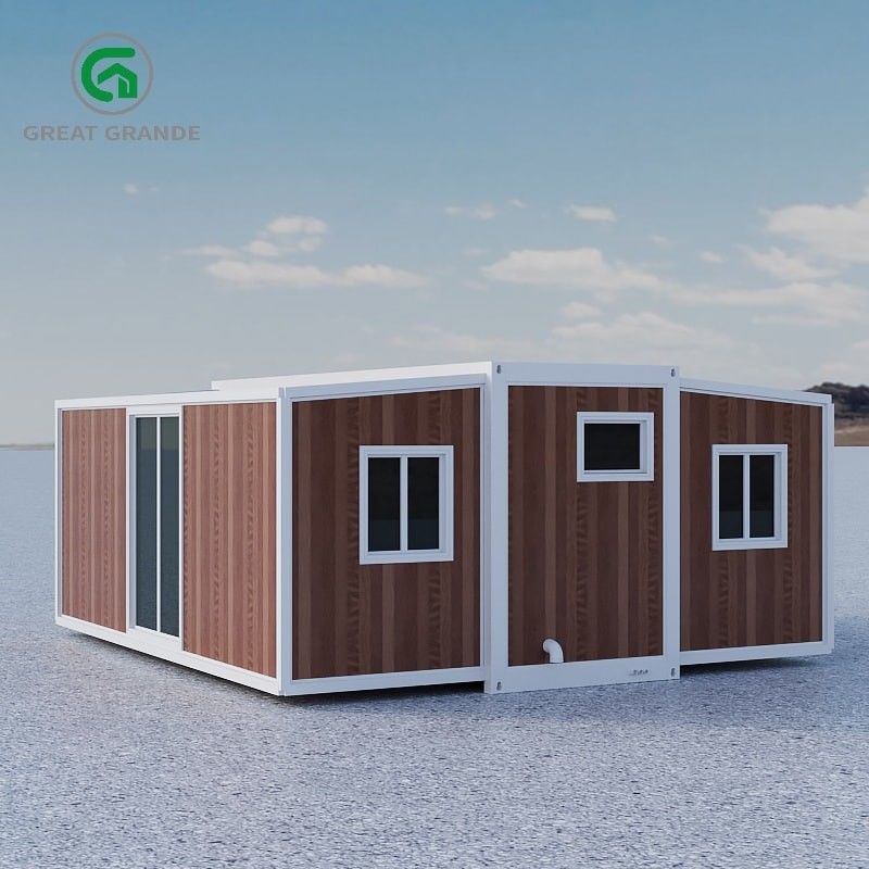 บ้าน Prefab ที่สามารถขยายขนาดได้ในยุคปัจจุบัน 2.0kN / m2 ดิน Live Load Aluminum Alloy กระจกเลื่อน