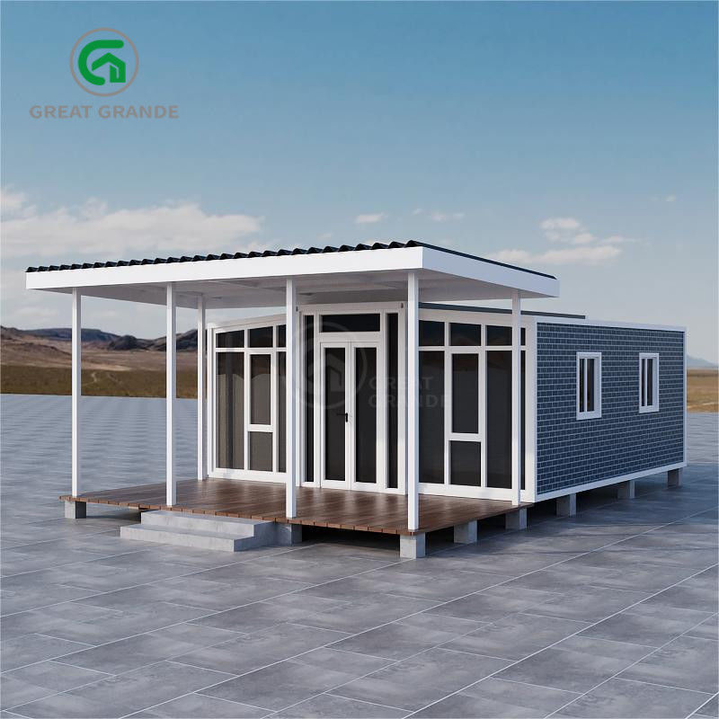 ความจุของหิมะ 1.0 KN/m2 บ้าน Prefab ขยายได้ ทนทานต่อสภาพอากาศ สําหรับการอยู่อาศัยชั่วคราวหรือถาวร