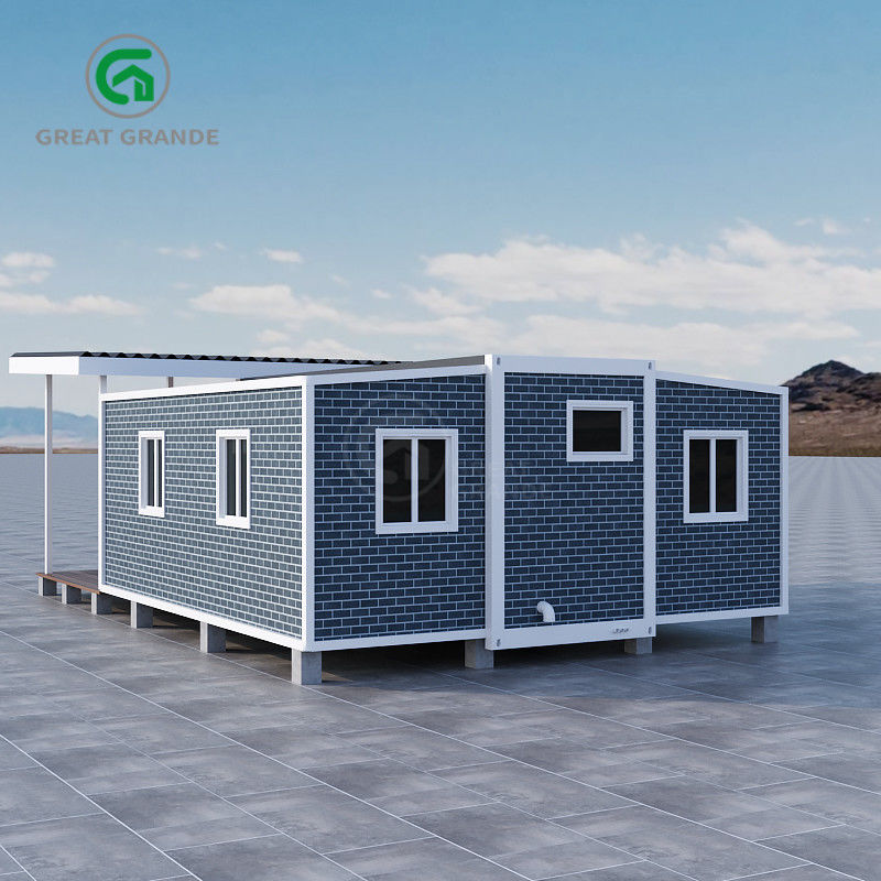 ความจุของหิมะ 1.0 KN/m2 บ้าน Prefab ขยายได้ ทนทานต่อสภาพอากาศ สําหรับการอยู่อาศัยชั่วคราวหรือถาวร