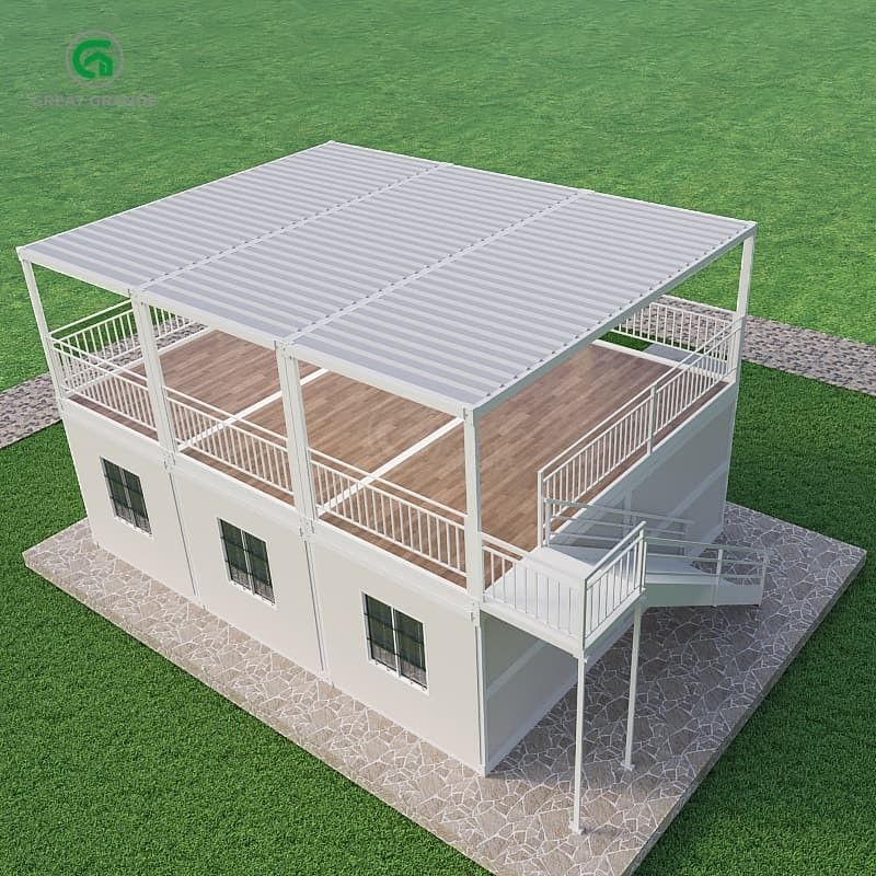 โครงสร้างเหล็กทนทาน ถังพับ บ้าน การแก้ไขที่หลากหลายสําหรับที่พักช่วยเหลือภัยพิบัติ 2.0 KN / m2 ความดันพื้น