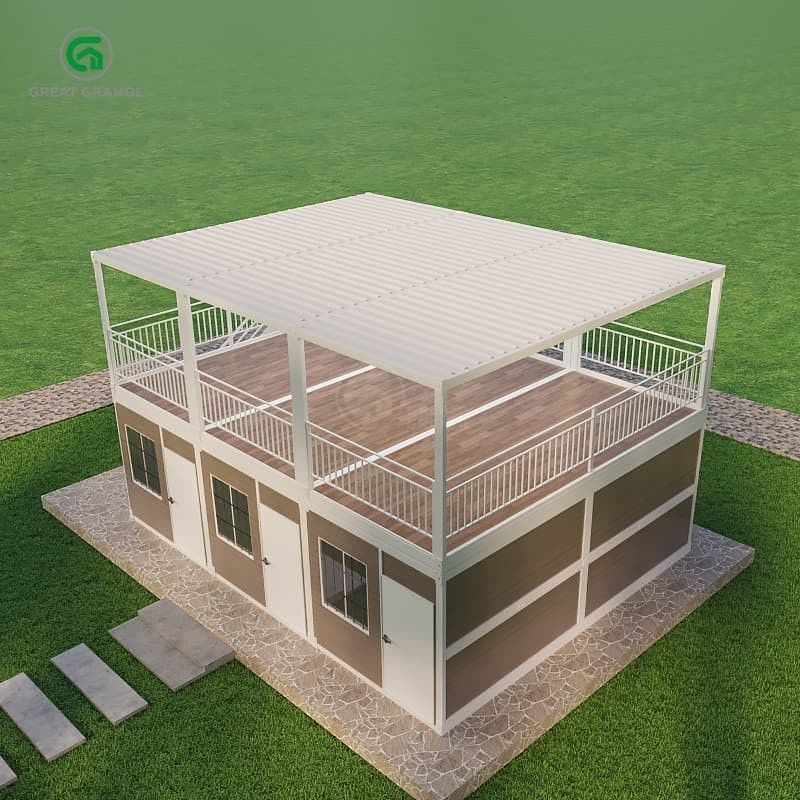 ความดันพื้น 2.0 KN / m2 บ้านบรรจุขวดพกพาที่มีอิสระในการออกแบบภายนอกที่สามารถปรับแต่งได้