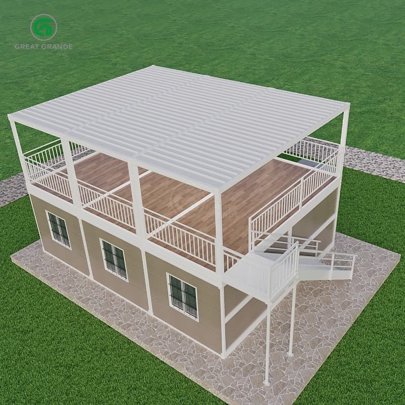 ความดันพื้น 2.0 KN / m2 บ้านบรรจุขวดพกพาที่มีอิสระในการออกแบบภายนอกที่สามารถปรับแต่งได้